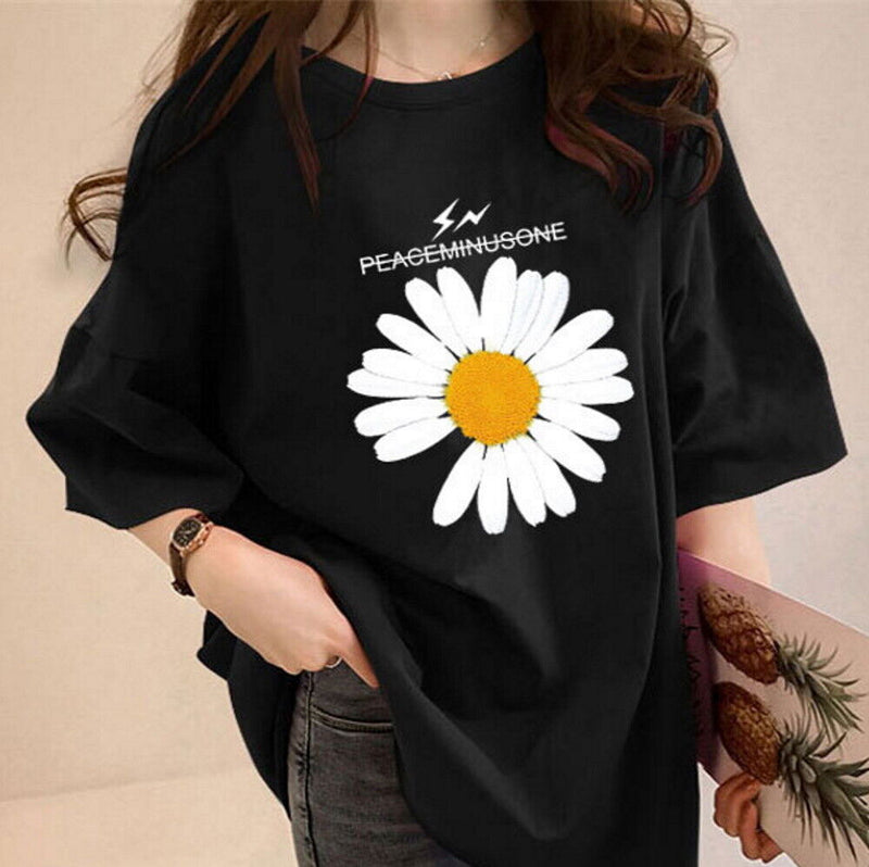 Korean fashion oversized women's  tee streetwear (ST92)