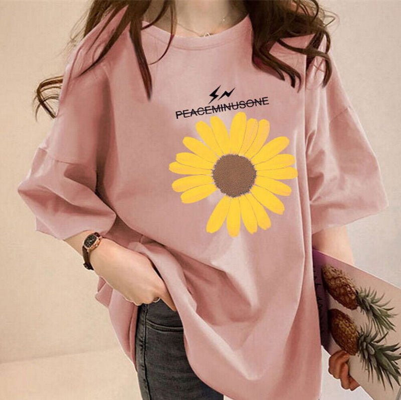 Korean fashion oversized women's  tee streetwear (ST92)