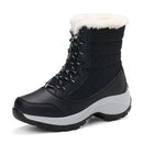 Women's Winter fleece snow mid-tube Martin outdoor high-top snow boots
