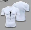 Men's Fitness training sports running breathable quick drying shot sleeve T-shirt