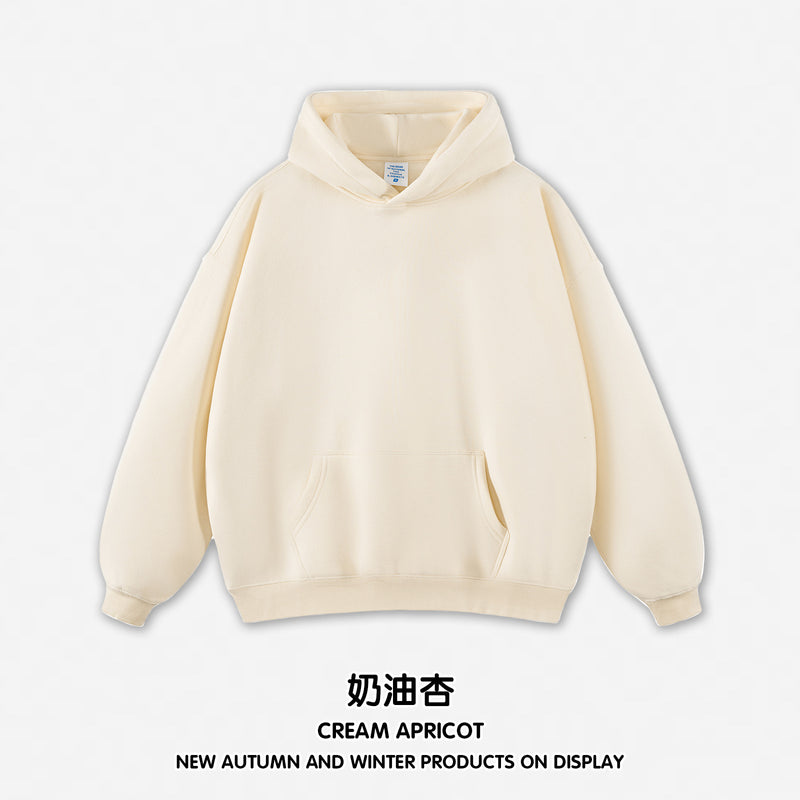 RS men's | autumn and winter hoodie plus fleece hoodie men's American fashion hoodie men's and women's Bajia hoodie