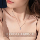 One-carat moissanite silver jewelry necklaces