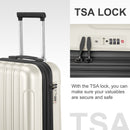 Vertical Pattern Two-piece Set 20 Inch Expandable With 14 Inch Suitcase