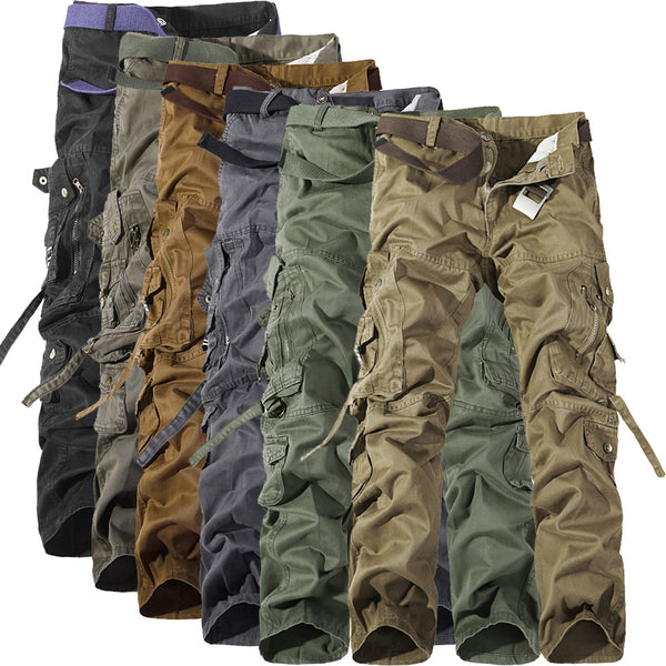 Men's Multi-pocket Cargo Pants Washed Hot Cargo Pants