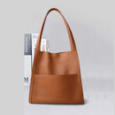 Women's Leather tote bag large-capacity bag, top layer cowhide large underarm bag