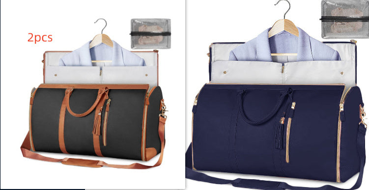 Large Capacity Travel Duffle Bag Women's Handbag Folding Suit Waterproof Bag
