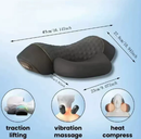Heating and vibrating neck massage pillow, electric massager, cervical traction, three-in-one sleep memory pillow, English version