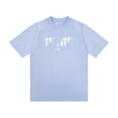 Trapstar Rainbow white and blue towel embroidered casual short sleeve shorts