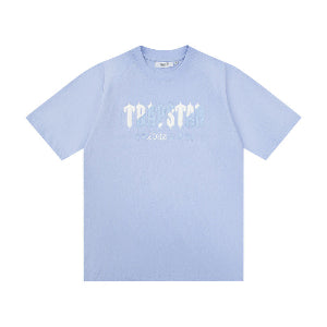 Trapstar Rainbow white and blue towel embroidered casual short sleeve shorts