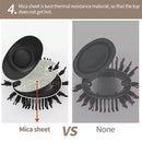 Black multi-functional hot air comb, dual-purpose hair dryer for both curling comb