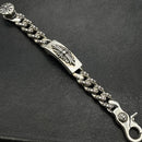 Fashionable Thai silver vintage do old sword lobster le big bracelet long cross flower for men and women hand jewelry