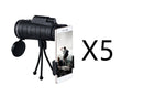 Compatible with Apple, Monocular Telescope Zoom Scope with Compass Phone Clip Tripod