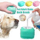 Silicone Dog Cat Bath Massage Gloves Brush