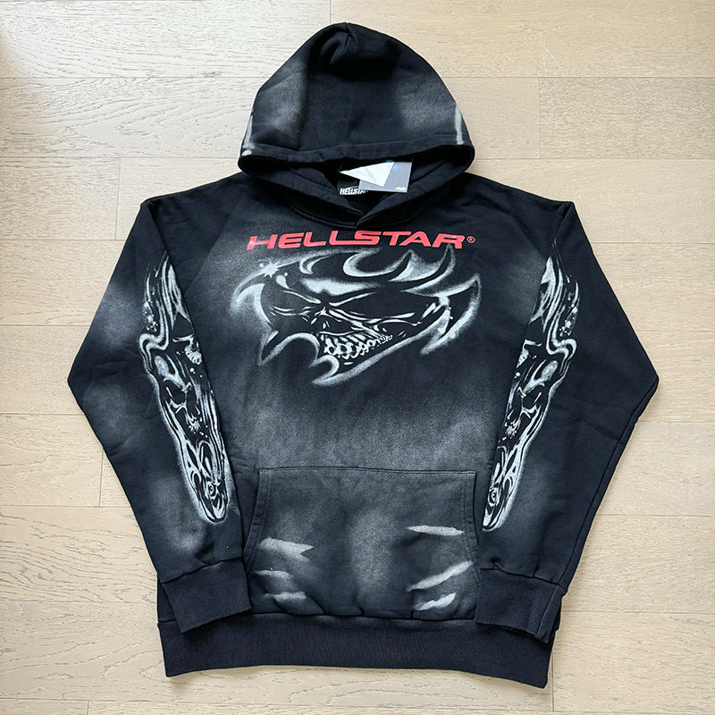 American Men's fashion hooded loose hoodie street casual coat