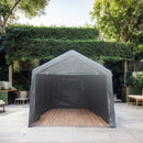 10x20ft Gazebo Party Tent Heavy Duty Canopy Carport Outdoor Portable Garage Grey