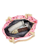 Art Flower Pattern  Waterproof Sand proof Beach Bags For Women