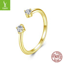 Simple and exquisite moissanite open ring is fashionable, versatile and stackable. s925 sterling silver ring