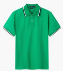 High version embroidered contrasting couples casual short-sleeved POLO shirt