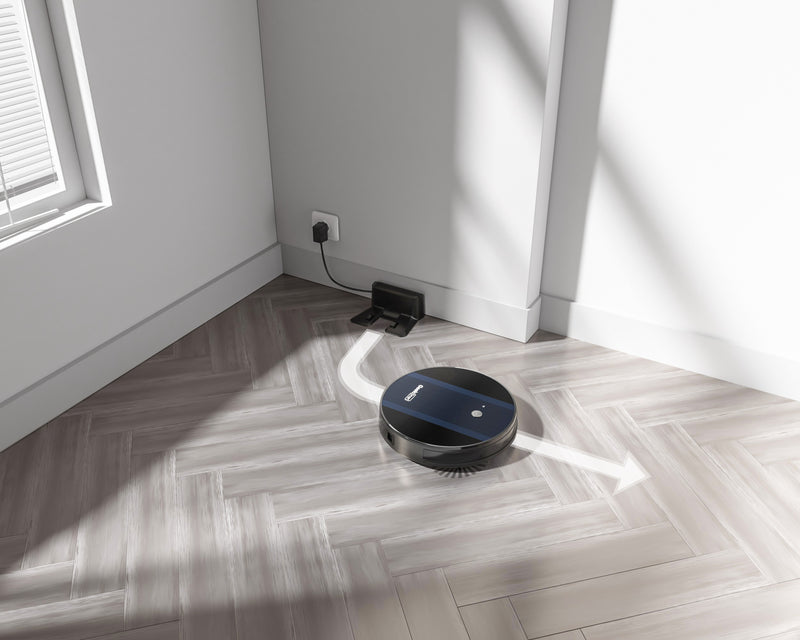 Geek Smart Robot Vacuum Cleaner G6 Plus, Ultra-Thin, 1800Pa Strong Suction, Automatic Self-Charging, Wi-Fi Connectivity, App Control, Custom Cleaning