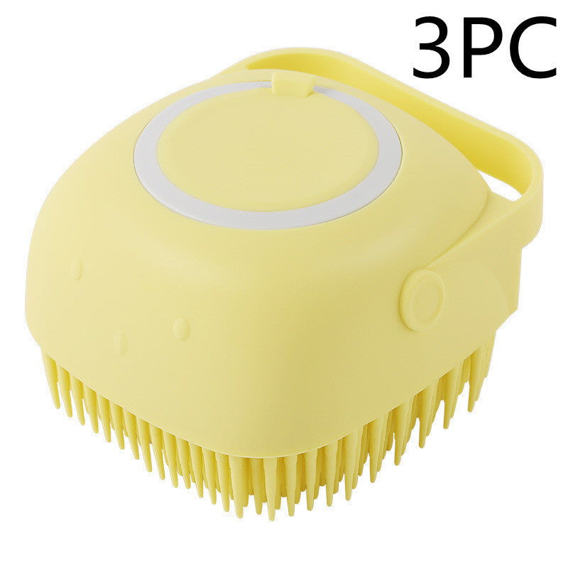Silicone Dog Cat Bath Massage Gloves Brush