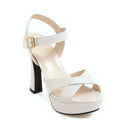 Women's sandals with thick high heels