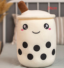Cute Fruit Drink Plush Stuffed Soft Strawberry Milk Tea Plush Boba Tea Cup Toy Bubble Tea Pillow Cushion