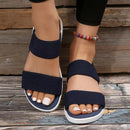 Casual sandals for women in summer, thick-soled wedge heels, fish-mouth loose and tight one-strap