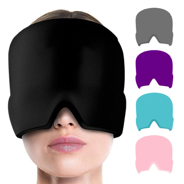 Solid gel cold compress head cover, cold and hot compress for cooling and relieving migraines