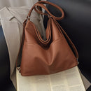 TMaillard soft leather, high-end feel, large capacity, double-shoulder, single-shoulder, crossbody three-in-one women's bag