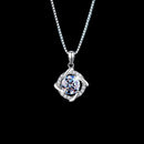 One-carat moissanite silver jewelry necklaces
