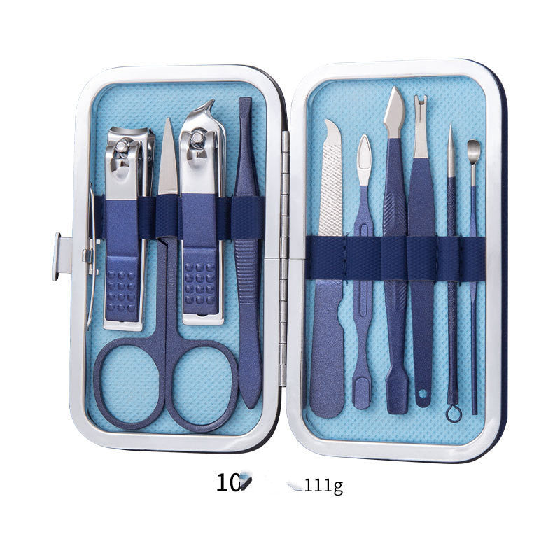 Professional Scissors Nail Clippers Ear Spoon Dead Skin Pliers Nail Cutting Pedicure Knife Trimmers Set