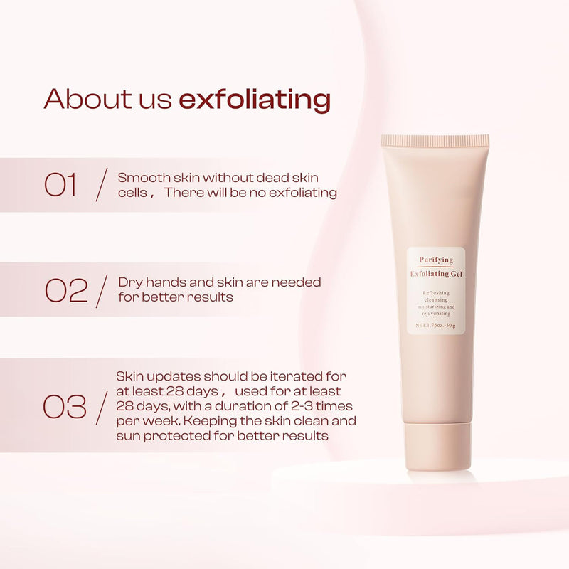 Gel cream exfoliates dead skin, cleanses facial keratin, and cleanses pores.