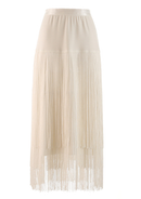 Design sense niche fashion three-layer fringed dark wind skirt