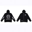 Correct version 24ss fashion brand pure cotton loop men's and women's zipper hoodie