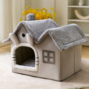 Foldable Dog Cat Pet Bed House Villa Sleep Kennel Removable Nest Warm Encloser