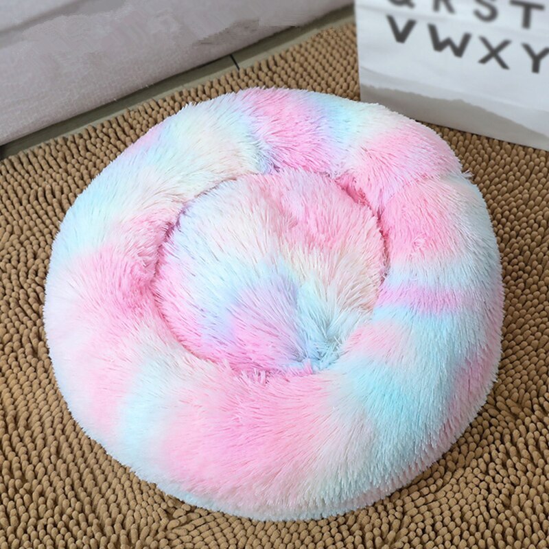 Dog Cat Bed Super Soft Washable Long Plush Pet Kennel Deep Sleep Velvet Mats Sofa Bed