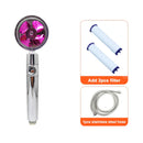 Rotating Shower Head with Rotating 360 Degrees Small Fan ABS Rain High Pressure Spray Nozzle