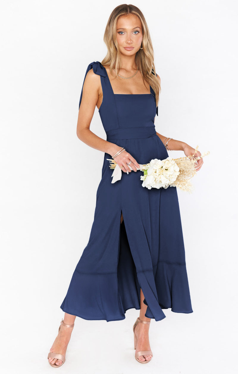 Temperament Suspender Split Dress With Lace-up Design Fashion Summer Ruffled Beach Dresses