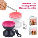 Portable Automatic USB Electric Makeup Brush Cosmetic Brush Cleaner Tools For All Size Brushes Set