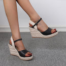 Wedge heel thick-soled high-heeled sandals for women