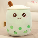 Cute Fruit Drink Plush Stuffed Soft Strawberry Milk Tea Plush Boba Tea Cup Toy Bubble Tea Pillow Cushion