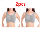 Plus Size Women Bra Ladies Cotton Quake-Proof Underwear Sleep Tops No Buckles No Wire Lingerie With Removable Padded