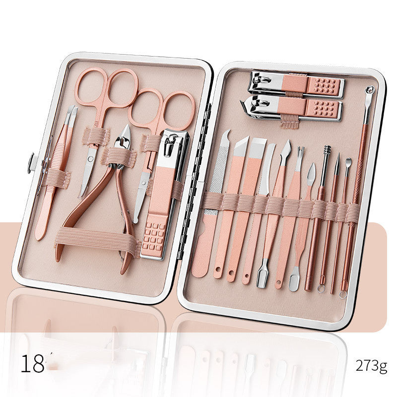 Professional Scissors Nail Clippers Ear Spoon Dead Skin Pliers Nail Cutting Pedicure Knife Trimmers Set