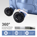 Vertical Pattern Two-piece Set 20 Inch Expandable With 14 Inch Suitcase