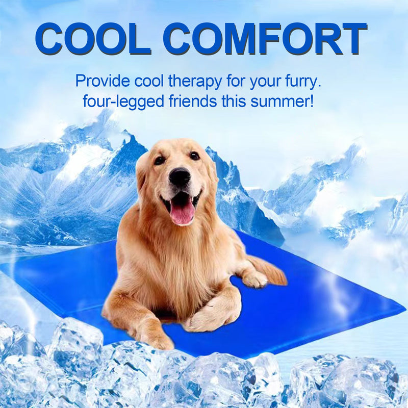 Dog Cat Cooling Mats, Pressure Activated Cooling Pad, No Water Or Refrigeration Needed, Non-Toxic Gel