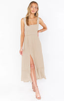 Temperament Suspender Split Dress With Lace-up Design Fashion Summer Ruffled Beach Dresses