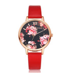 High Quality Quartz Fashion Leather Strap Rose Gold Women Wrist Watch Casual Love Heart