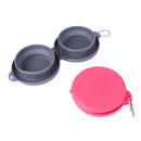 Rubber Foldable Double Pet Feeding Pets Supplies Dog Cat Bowls