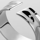eManco irregular concave and convex ring for men features a niche design with a simple hollowed-out with opening