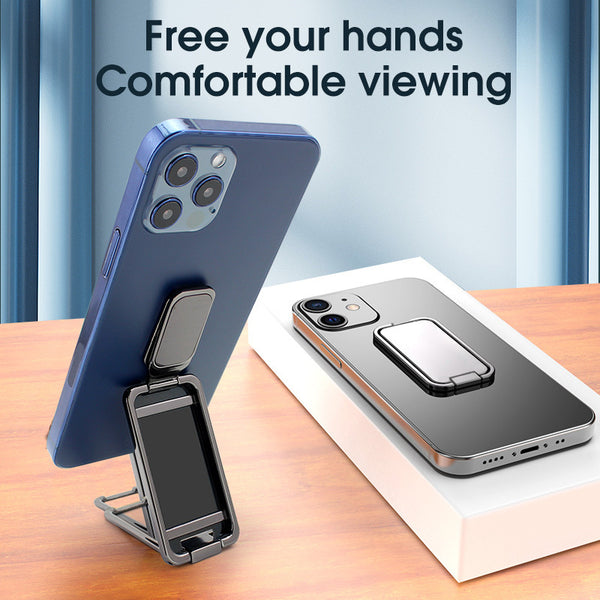 Foldable Mobile Phone Holder Ring Buckle Retractable Desktop Cell Phone Stand Car Magnetic Bracket